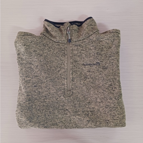 Avalanche Green Thermal Layering Fleece Collared 1/4 Zip Outdoor Jacket Small - Picture 2 of 7